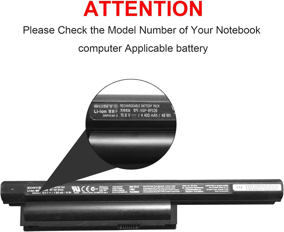 ARyee 5200mAh Akku für Sony Vaio PCG-61 PCG-61713M PCG-61714M PCG-91 PCG-91211M SVE15 SVE1511C5E SVE