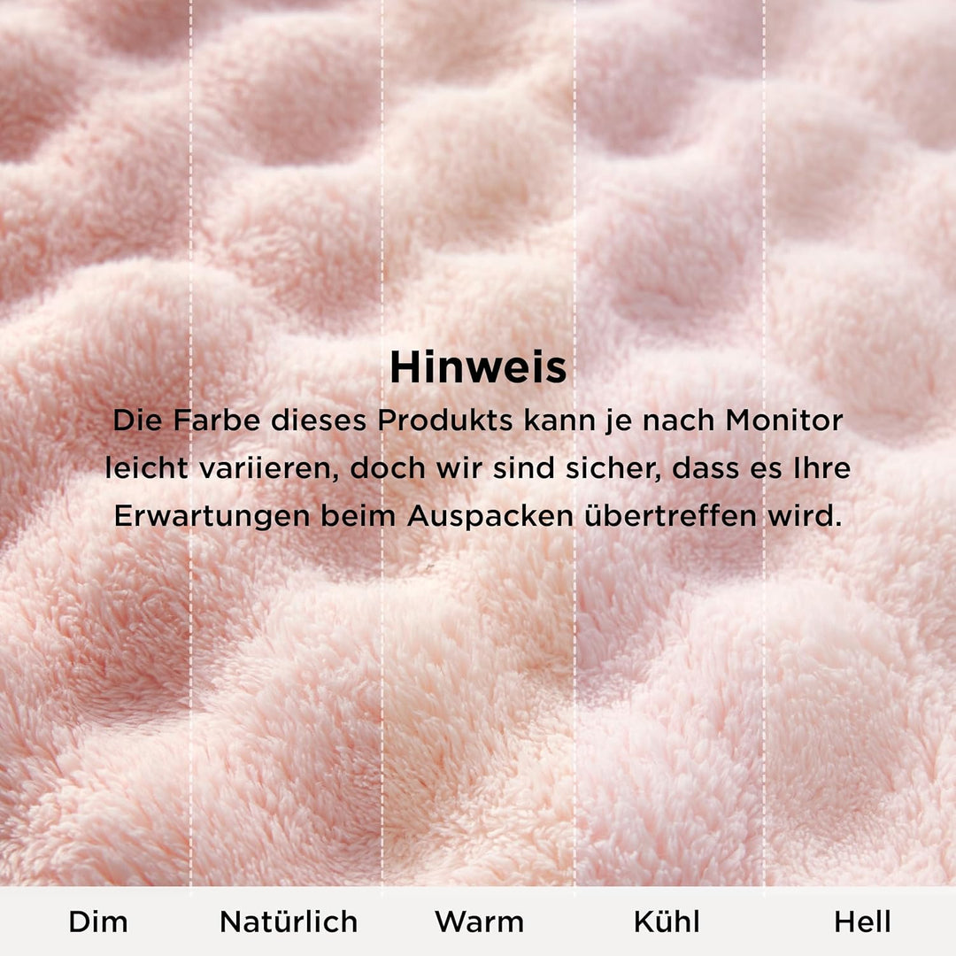 BEDSURE Kuscheldecke Flauschig Bubble Decke - Geschenke für Frauen Sofadecke, Wolldecke &amp; Fleecedeck