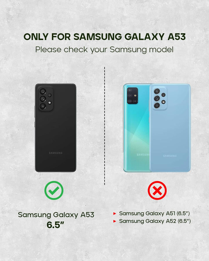 Porter Riley - Lederhülle für Samsung Galaxy A53. Premium Echtleder Standhülle/Cover/Brieftasche (Pu