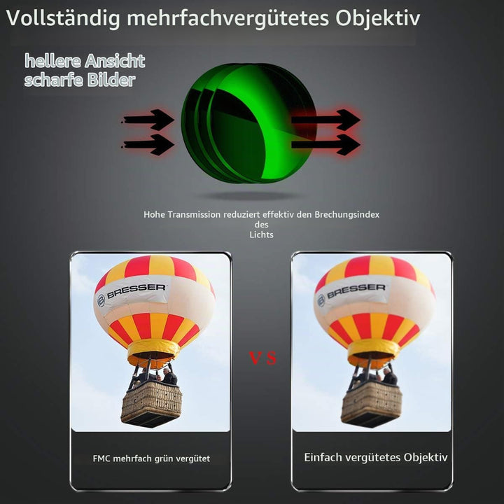 Bresser Fernglas Corvette 8x42 wasserdicht mit Nitrogenfüllung, BaK-4 Glas Prismen, LE-Okularen für