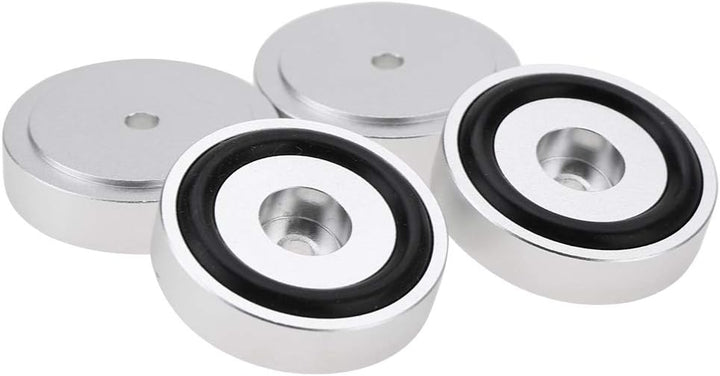 Elprico 4PCS Isolationsfüsse, 40 * 10 mm Verstärkerpad aus Aluminiumlegierung Silber eloxierende San