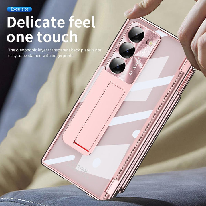 NINKI Kompatible mit Scharnierschutz für Samsung Z Fold 6 Hülle mit S Pen und Halter,Displayschutzfo