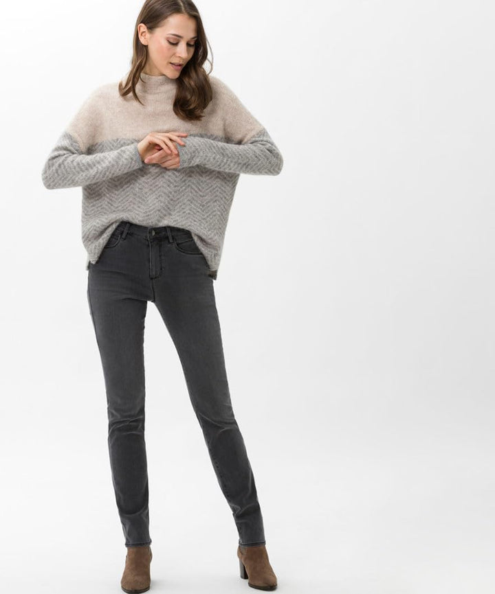 BRAX Damen Style Shakira Free to Move Nachhaltige Röhrenjeans Jeans 26W / 30L Used Dark Grey, 26W /