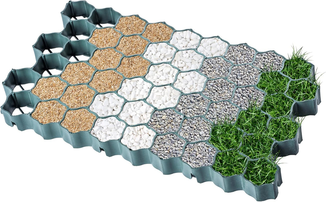 KADAX Paddockplatten aus Kunststoff, 60x40cm, 5 m², 2 Farben, Belastbarkeit bis zu 1000 t, Rasengitt