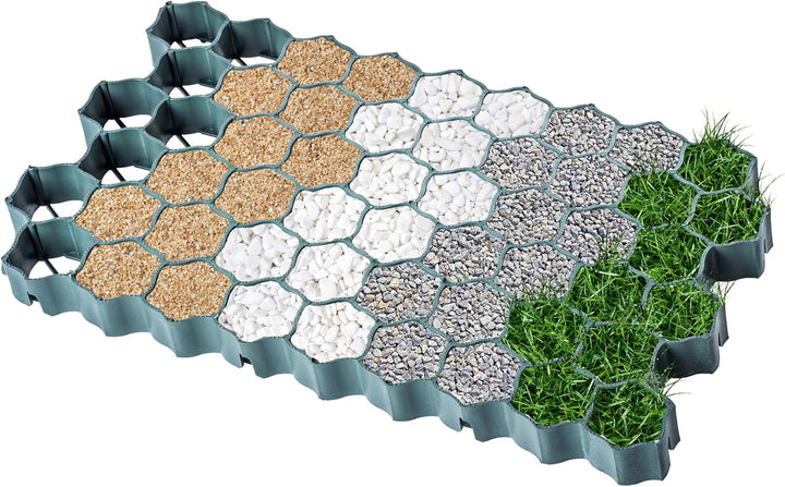 KADAX Paddockplatten aus Kunststoff, 60x40cm, 5 m², 2 Farben, Belastbarkeit bis zu 1000 t, Rasengitt