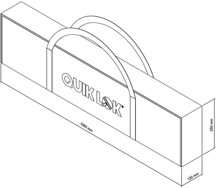 QUIK LOK - CB/6-2 Zubehör-Tasche, Transporttasche aus Nylon für Zubehör, Abmessungen: 1060 x 250 x 1
