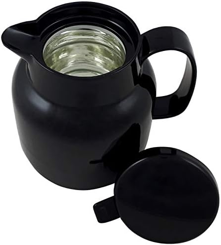 Helios Mondo Push Kunststoff-Isolierkanne Drehverschluss mit Drucktaste 1,0 l schwarz Schwarz 1,0 Li