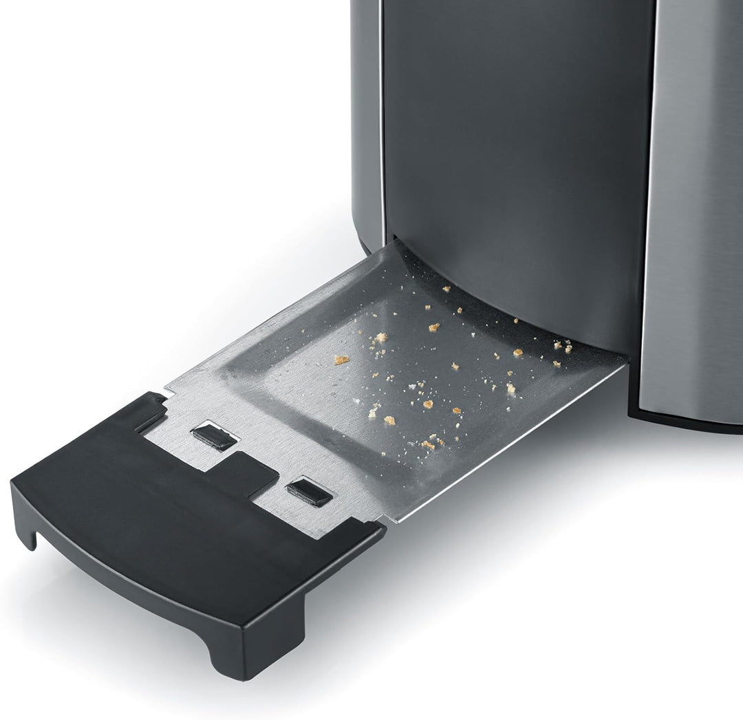 SEVERIN Automatik-Toaster, Toaster mit Brötchenaufsatz, hochwertiger Edelstahl Toaster zum Toasten,