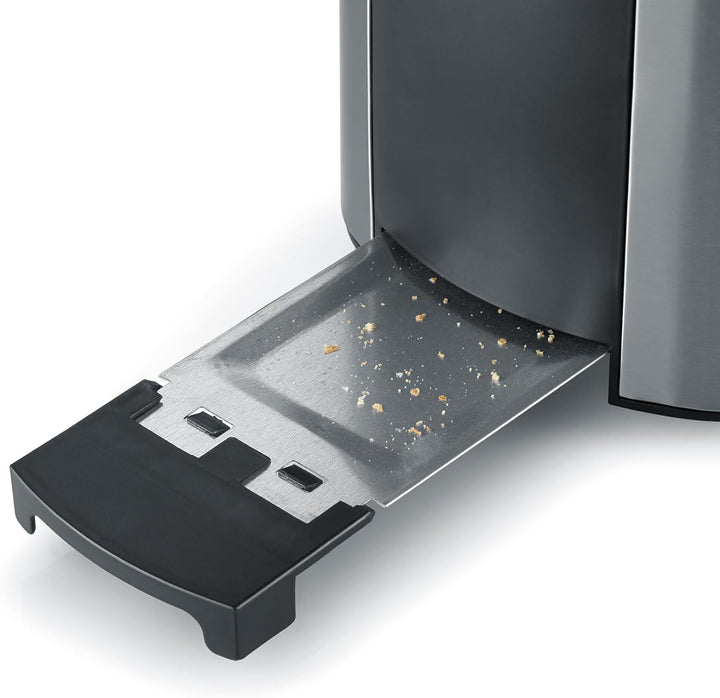 SEVERIN Automatik-Toaster, Toaster mit Brötchenaufsatz, hochwertiger Edelstahl Toaster zum Toasten,