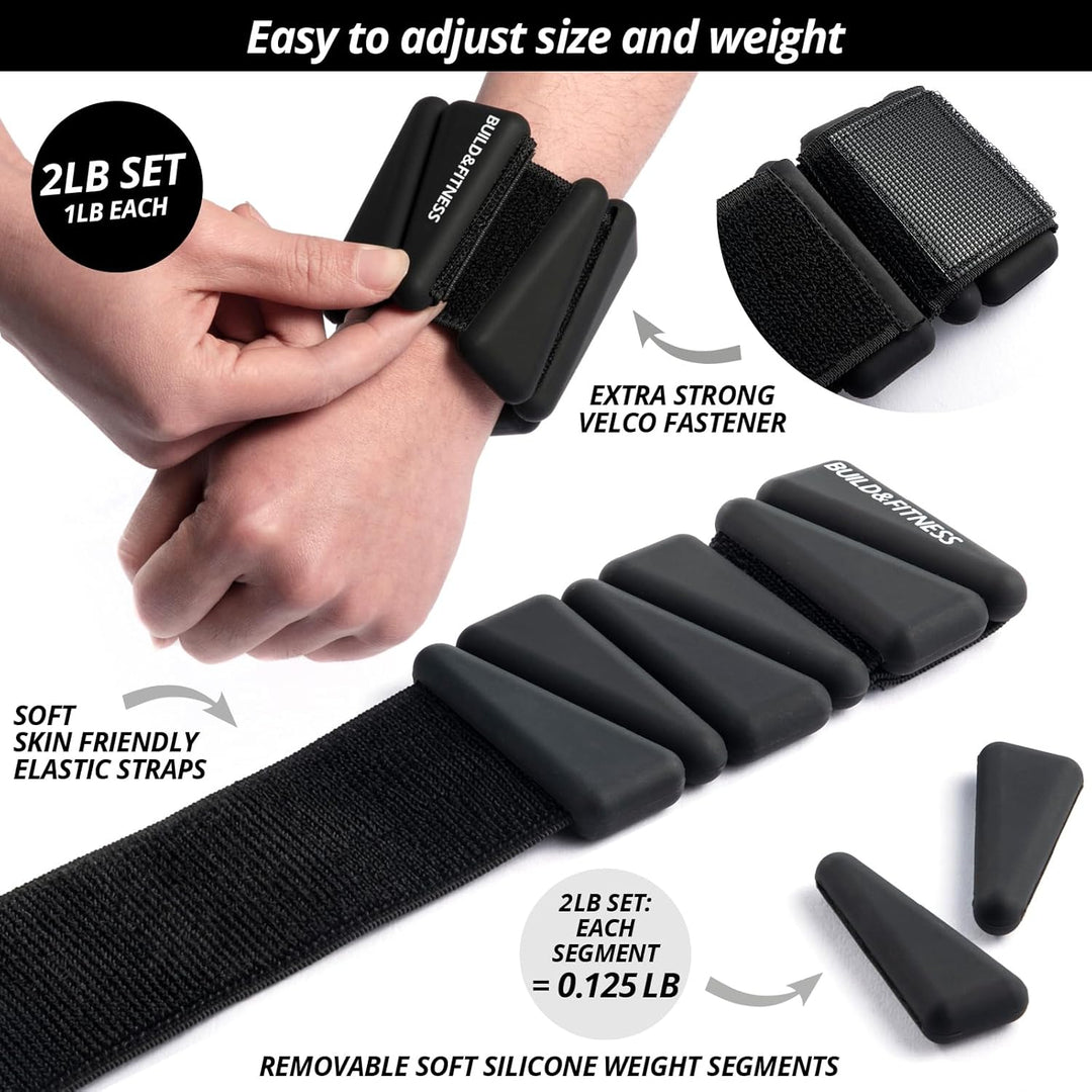 Handgelenk & Knöchel Gewichte Verstellbare Bänder für Frauen und Männer Workouts 2er Set je 0,5kg Pe
