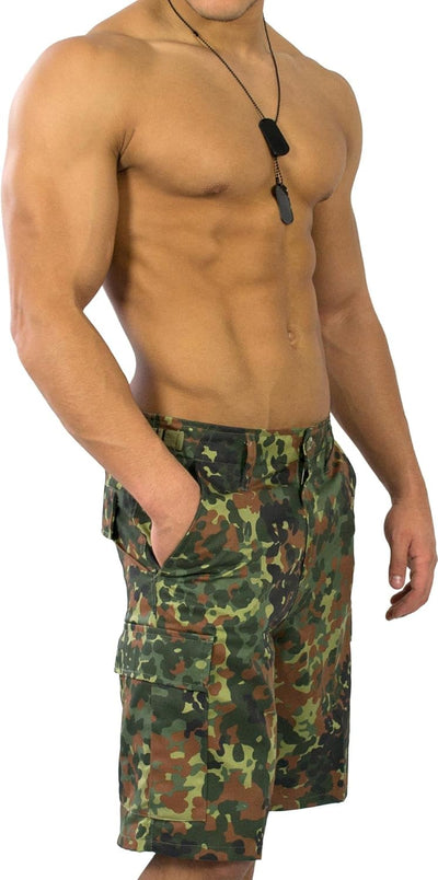 normani BDU Bermuda Short für Herren Flecktarn 3XL, Flecktarn 3XL