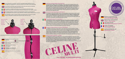 DEUBL SCHNEIDERPUPPEN Damen verstellbar "CELINE MULTI" (Gr.M/42-50) 8-teilig komplett einstellbar, 3