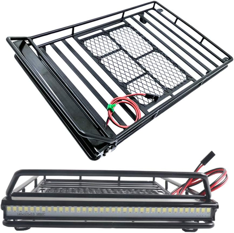 TOYANDONA Universal Dachträger Korb Autos Top Cargo Carrier Gepäckhalter für 1:10 Rock Crawler mit L