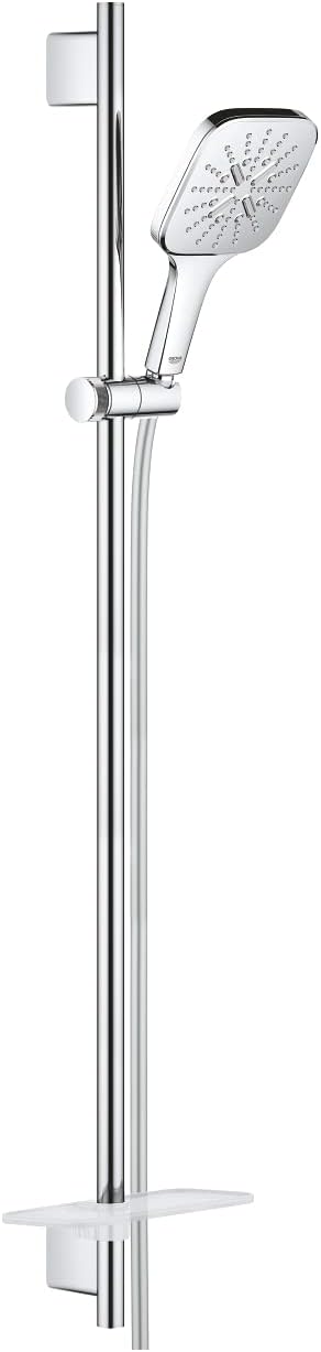 GROHE Rainshower 130 SmartActive Cube | Brausestangenset 3 Strahlarten | Moon White | 26587LS0