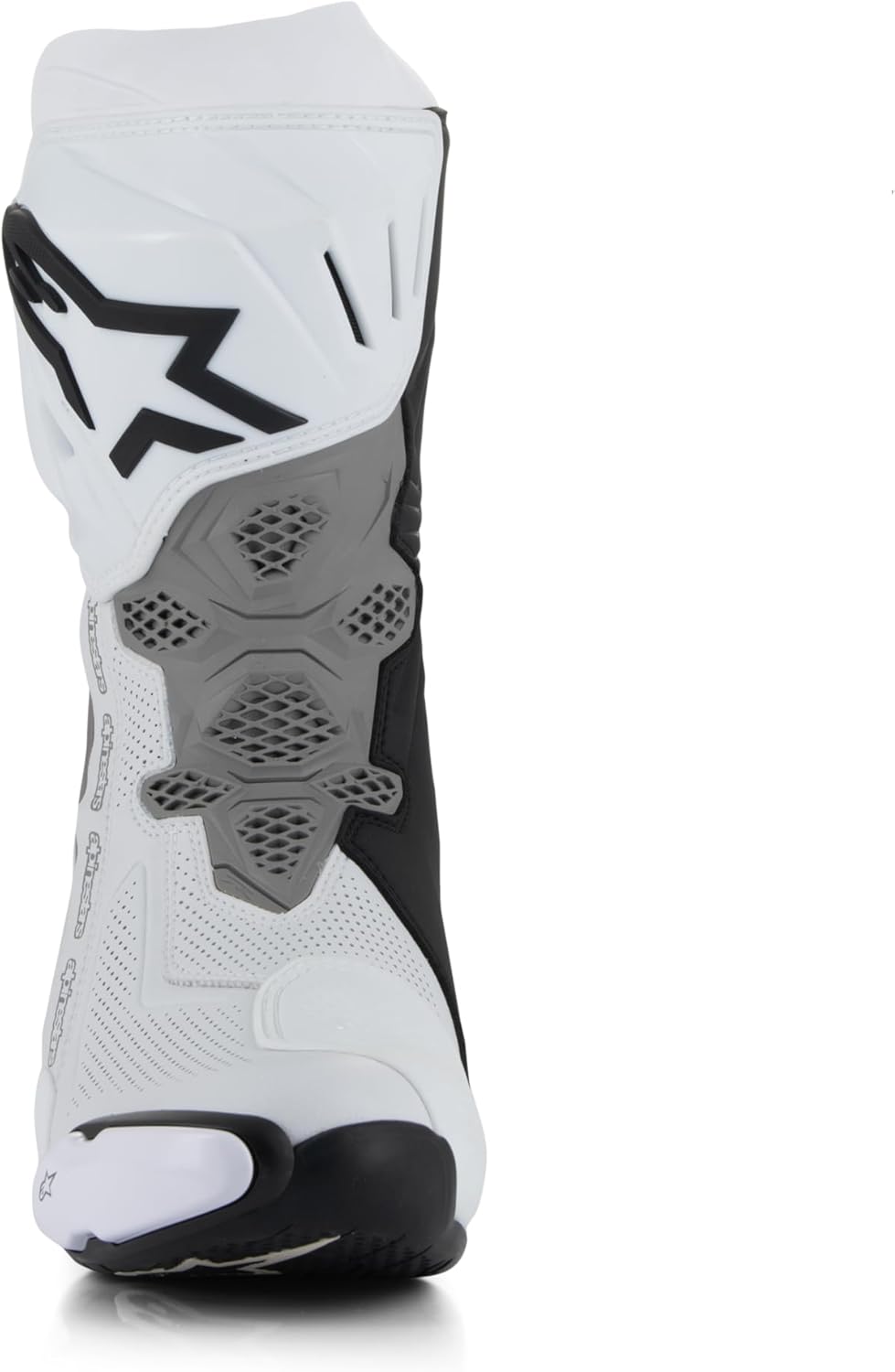 Alpinestars Racing Motorradstiefel Supertech R Vented Boots White, 47 EU, 47 EU White Mid Gray Black