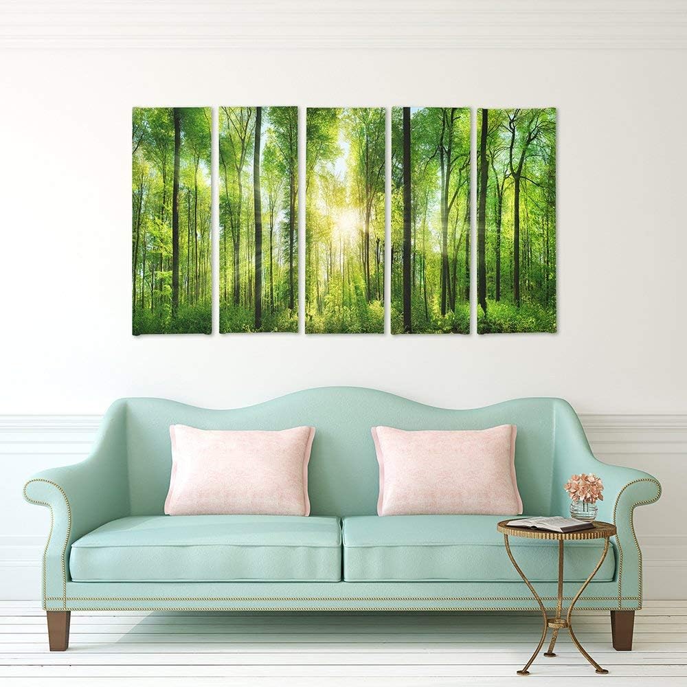 Feeby Frames, Leinwandbild Bilder Wand Bild - 5 Teile - Wandbilder Kunstdruck 200x100 cm, Typ C C ty