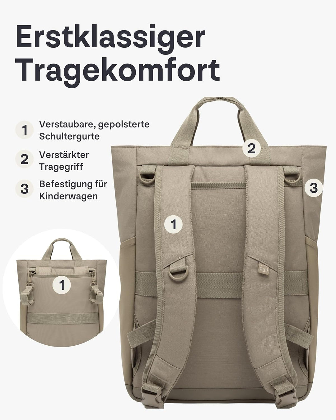 Johnny Urban Wickelrucksack & Wickeltasche für Kinderwagen - Blair - Kinderwagentasche mit vielen Fä
