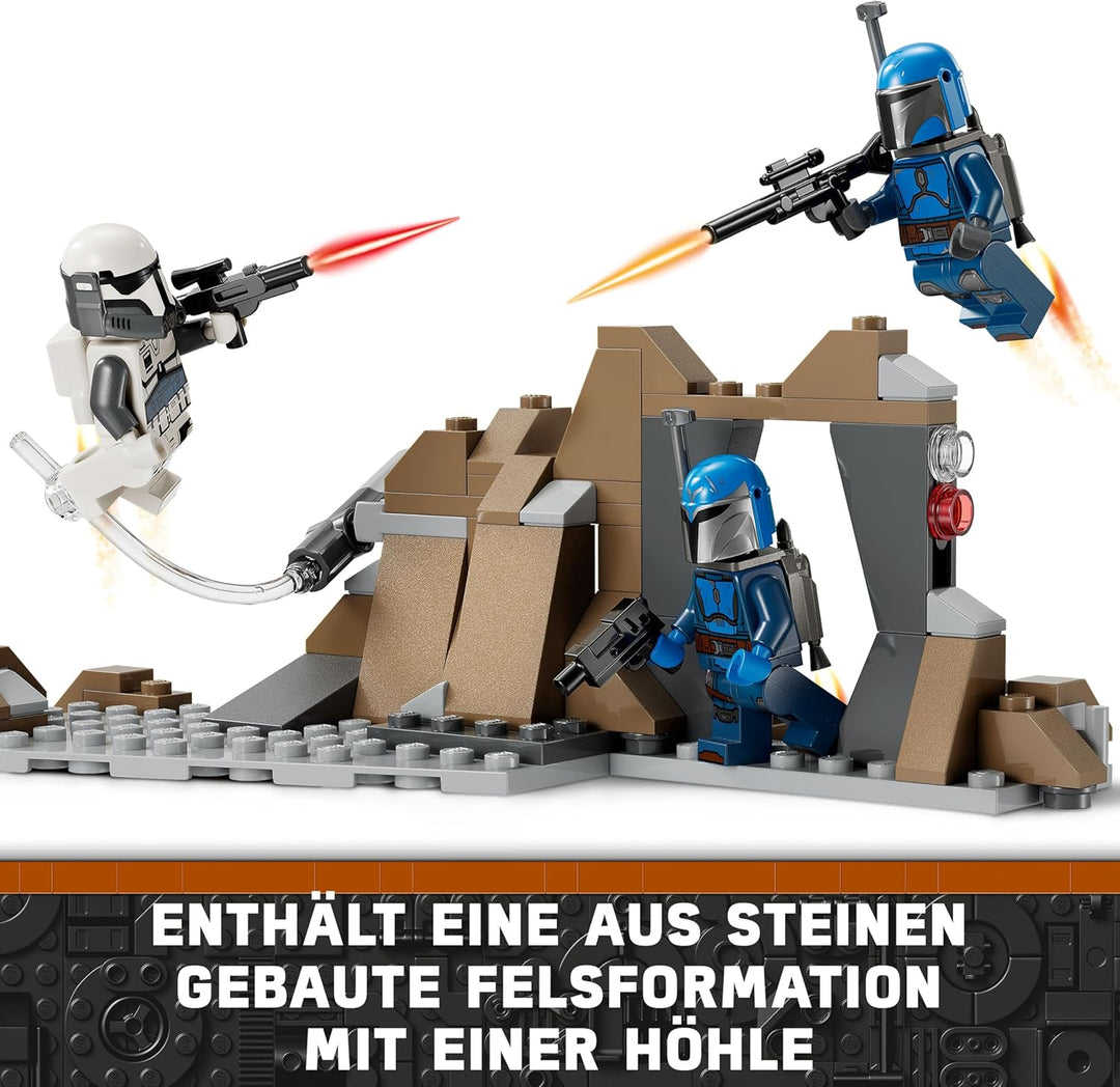 LEGO Star Wars: The Mandalorian Hinterhalt auf Mandalore Battle Pack, Abenteuer-Bauspielzeug für Kin
