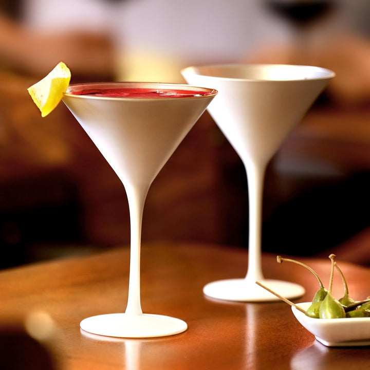 Stölzle Lausitz Cocktailschale Elements 240ml I Martini Gläser 6er Set I weiss-bronze I Cocktailgläs