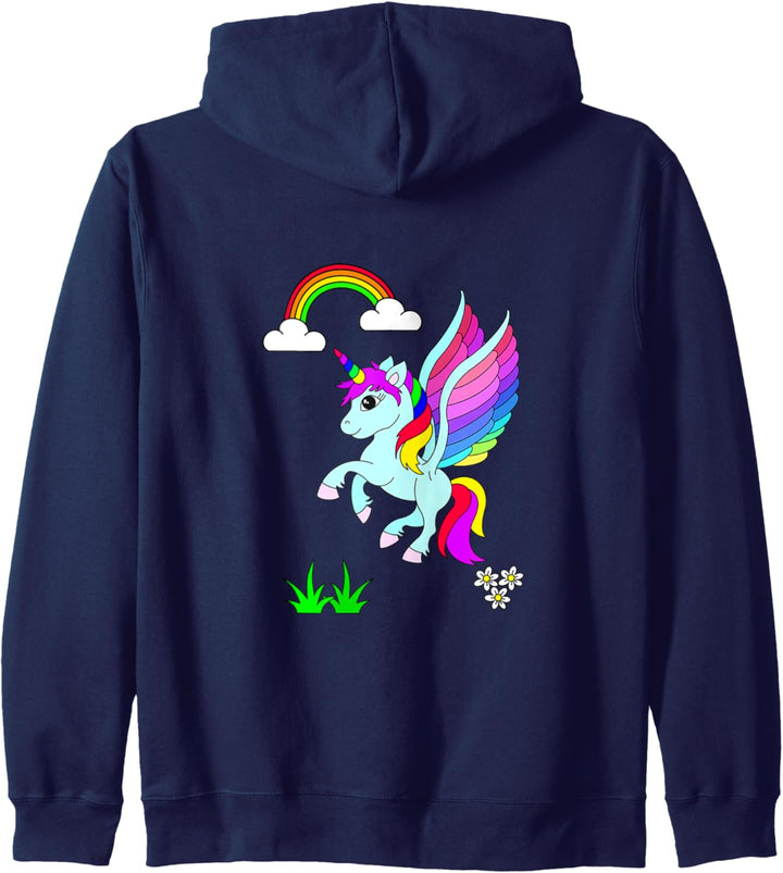 Einhorn und Regenbogen Kapuzenjacke