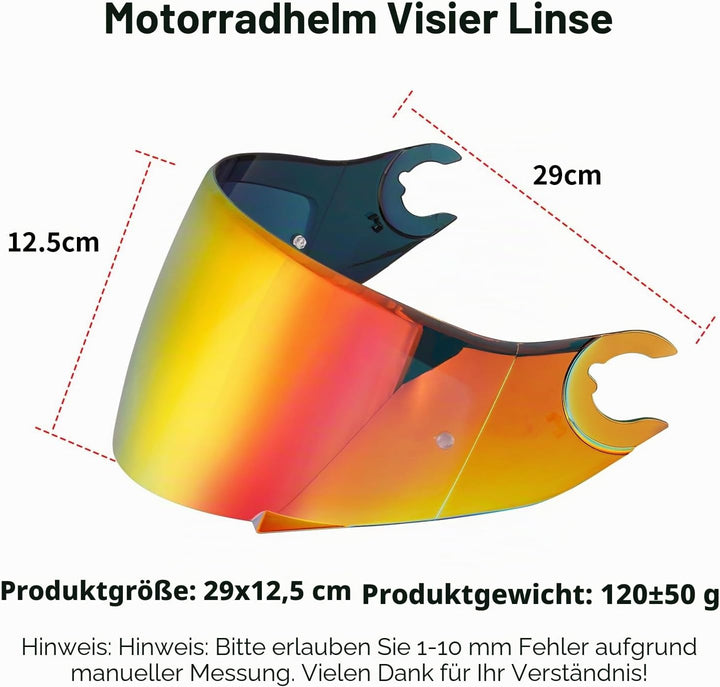 Helmvisier für D Skwal D-Skwal 2 Spartan,Motorradhelm Visier,Motorrad Windschutz Helm Objektiv Visie