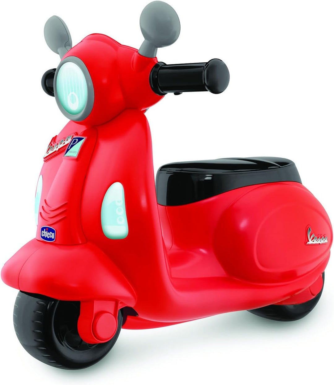Chicco Motorrad Rutscher für Kinder Vespa Primavera, Kinderfahrzeug mit Elektronischem Bedienfeld, L