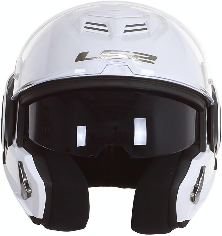 LS2, Klaphelme motorrad ADVANT solid white 06, M M Weiss, M Weiss