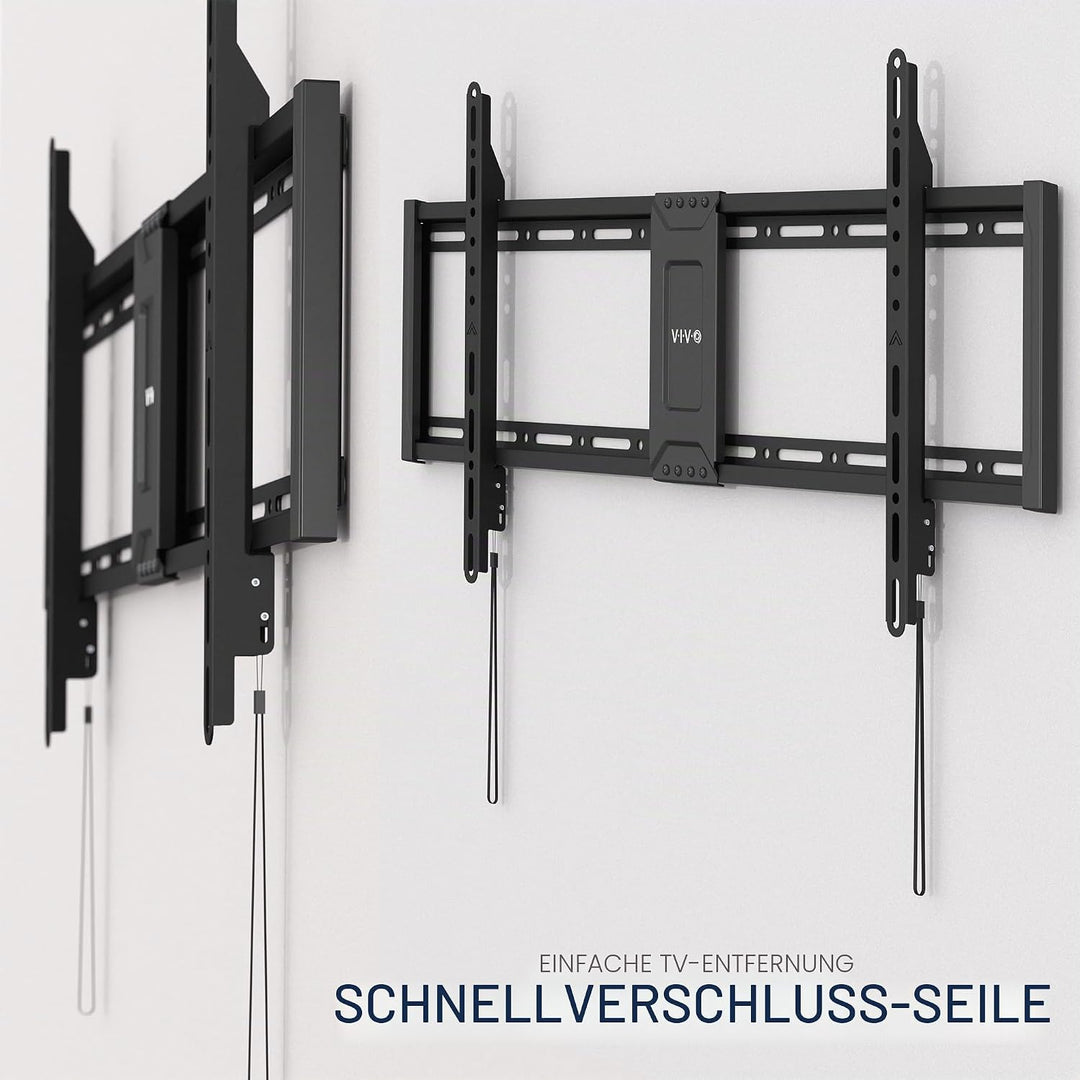 VIVO Wandhalterung für LCD- / LED-Bildschirme, 152,4 cm bis 254 cm (60 bis 100 Zoll), VESA, Schwarz,