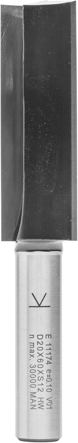 ENT 11174 Nutfräser HW, Schaft (S) 12 mm, Durchmesser (D) 20 mm, NL 60 mm, SL 50 mm, GL 110 mm, mit