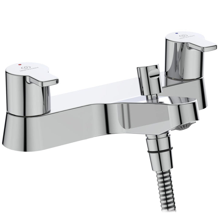 Ideal Standard B1152AA Calista Two Hole Brause und Wannenbatterie, Chrome, Dual Control Bath Shower