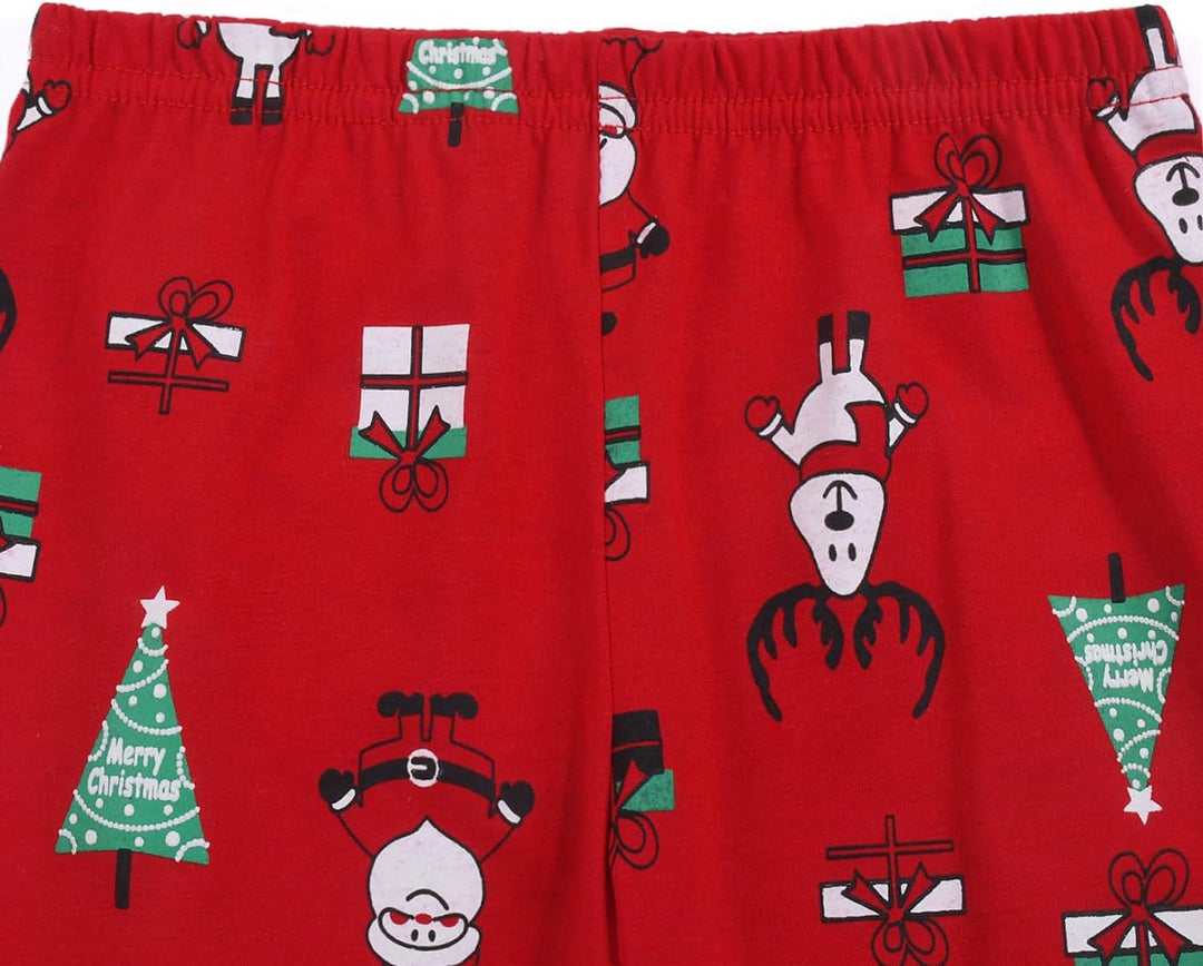 Codkkre Weihnachts Schlafanzug Kinder Unisex Jungen Mädchen Weihnachten Nachtwäsche Langarm Baumwoll