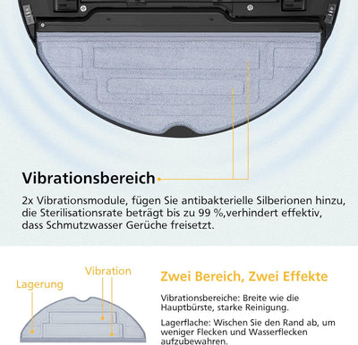 6 Stück S8 Pro Ultra Wischtücher für Roborock Staubsauger -Wischtücher für S8 Pro Ultra Compatible w