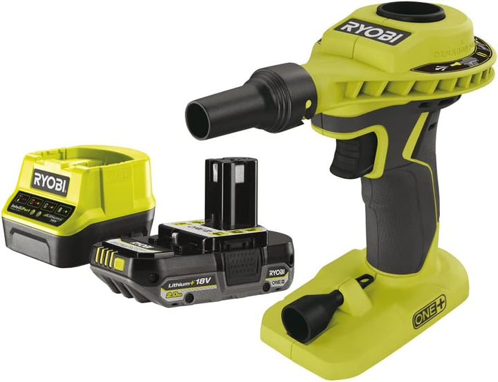 RYOBI 18 V ONE+ Akku-Luftpumpe R18VI-1C20GZL (max. Druck 0,034 bar, Ideal zum Aufpumpen von Schlauch