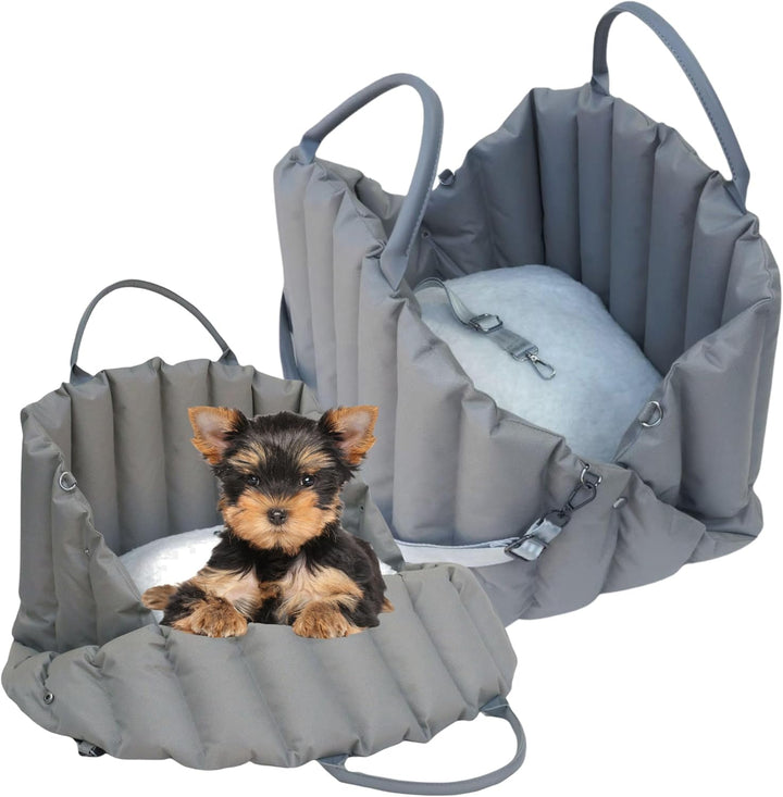 Wobbler Transporter 3in1 für Hund und Katze, Grau, Eco Leder und Polyester, 50x40cm, Transporttasche