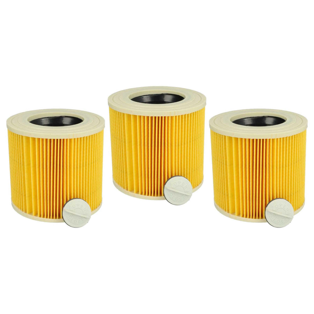 vhbw Filterset 3x Faltenfilter kompatibel mit Kärcher A 2200