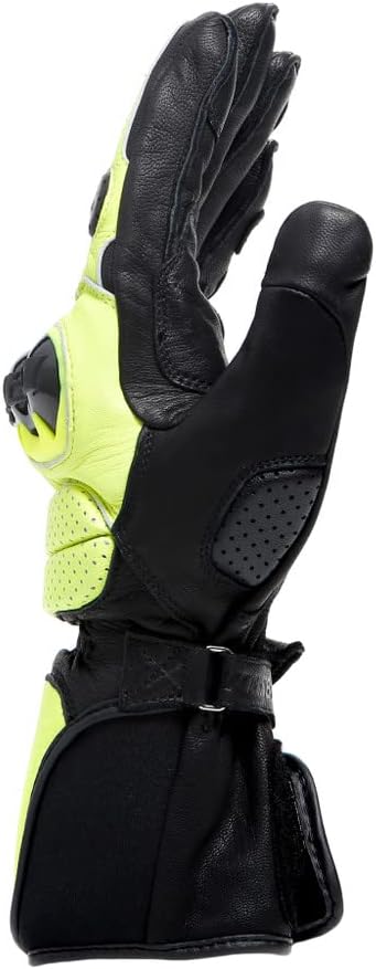 Dainese Impeto D-Dry Handschuhe Leder Motorradhandschuhe Damen Herren Schwarz/Fluo-Gelb M M schwarz/