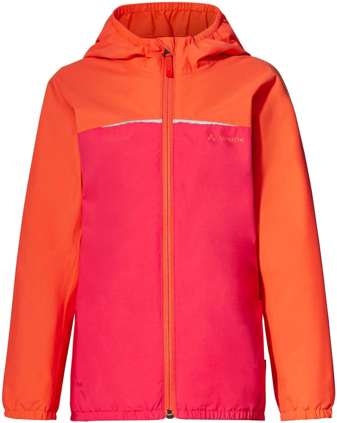 VAUDE Kids Turaco Jacket II - Regenjacke Kinder 92 bright pink/orange, 98