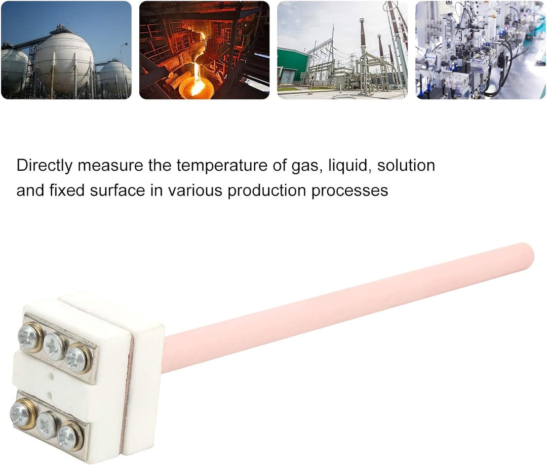 WRP-100 S-Typ Platin Rhodium Thermoelement Wärmetemperatur Messleitung Sensor Sonde(150mm), 150mm