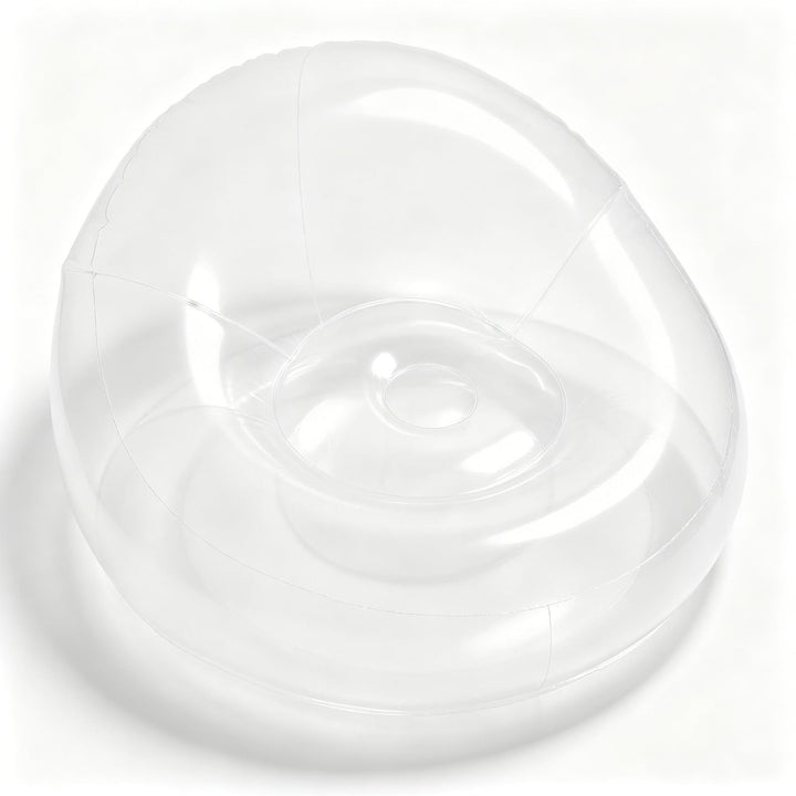 Sxhlseller Transparenter Aufblasbarer Sessel, Klarer Luftsofa Sitzsack für Innen &amp; Aussen, Ergonomis