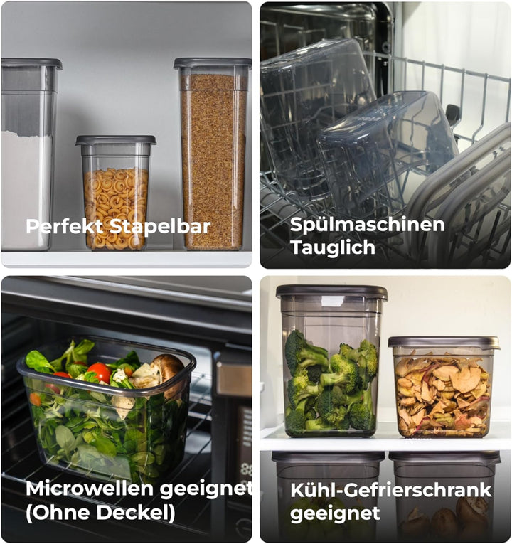 Viwares luftdichte Vorratsdosen mit Deckel | 12er Vorratsbehälter Set | BPA-FREI | Zur Müsli Mehl un