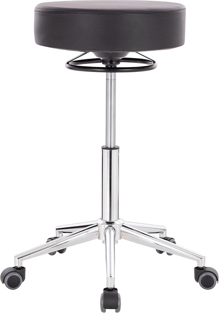 Profi Rollhocker Squash 40 Circle - ca. 57-77 cm Höhe - 40cm Sitzbreite - Drehhocker auf Rollen höhe