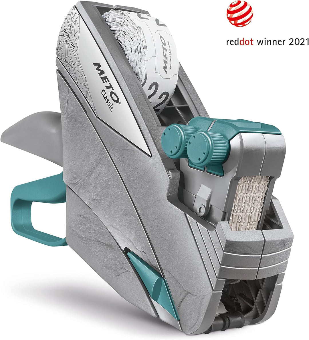 Meto Classic M Preisauszeichner Set – Preis, Rabatt (2-zeilig, 20-stellig, 26x16 mm Etiketten, sofor