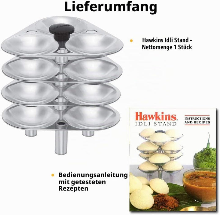 Hawkins Idli Ständer für Schnellkochtopf, 5 Liter, klein, metallisch G10 für 5 Liter, G10 für 5 Lite