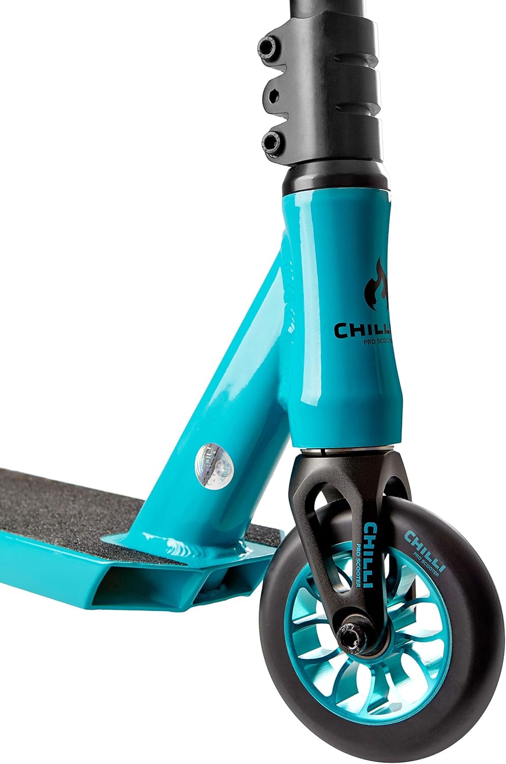 Chilli Pro Scooter Reaper Stunt-Scooter H=84cm Park Trick Tret Roller 110mm + F26 Sticker Ice Teal +