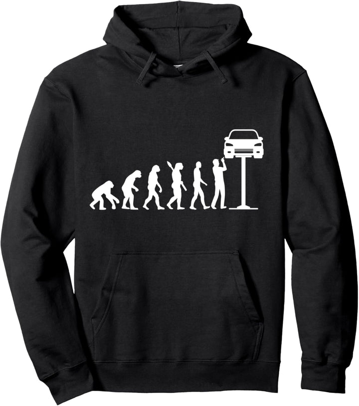 MECHANIKER EVOLUTION KFZ Mechaniker Werkstatt Team Autonarr Pullover Hoodie