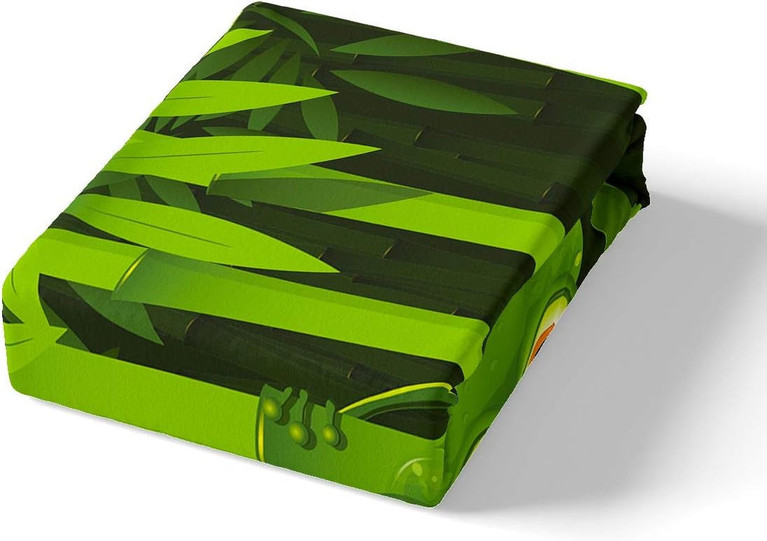 Loussiesd Bettwäsche Set Frosch Bambus Grün Bettbezug Set Kinder Jungen Mädchen 135x200 cm Microfase