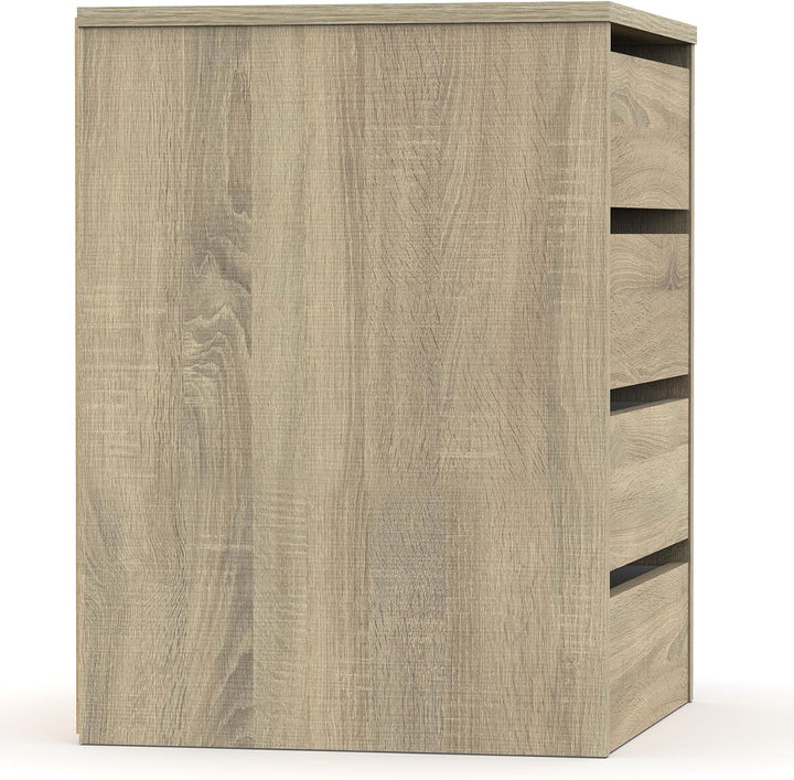 Muebles Pitarch | Kommode 4 Schubladen, Cambrian Eiche, 63,5x46x45 cm (Höhe x Breite x Tiefe), Kolle