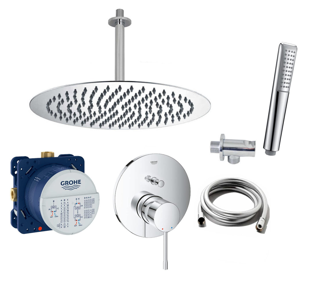 vanvilla Duschsystem mit Unterputz Duscharmatur von Grohe Essence Einhandmischer und vanvilla Regend