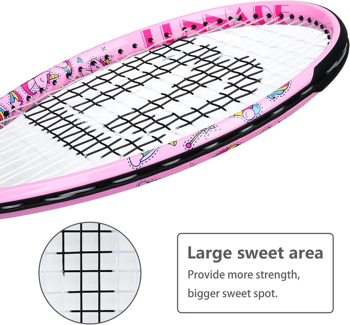 LUNNADE Tennisschläger für Kinder Junior, 19/21/23/25 Zoll Jugend Tennisschläger mit Hülle, geeignet