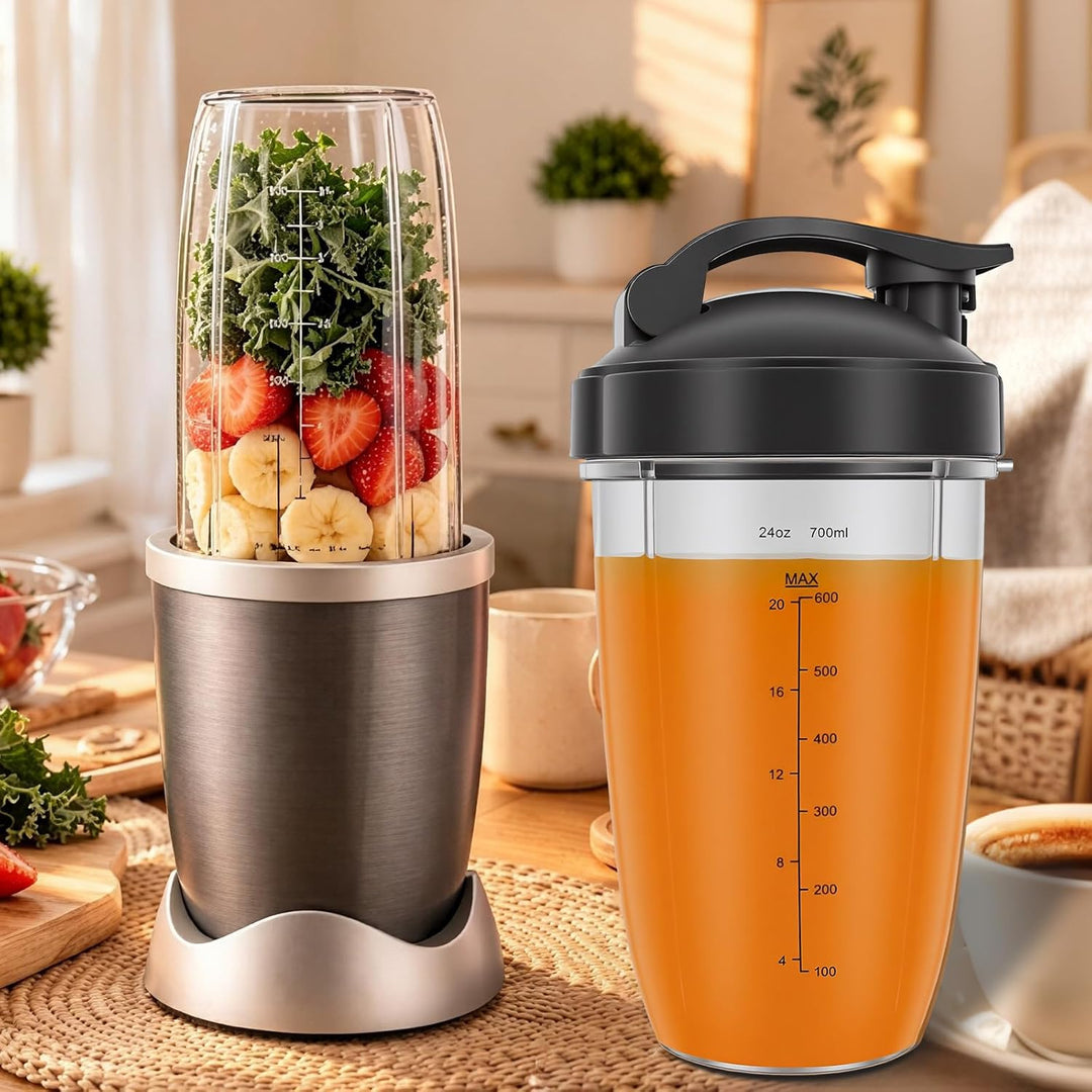 Entsafterbecher Kompatibel mit Nutribullet 600W/900W Mixer 710 ml – 4-teilig, 710 ml – 4-teilig